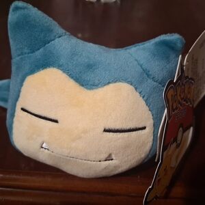 Snorlax Plush Hair Clip - Blue/Cream